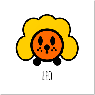 Horoscope - Cute zodiac – Leo (white) Posters and Art